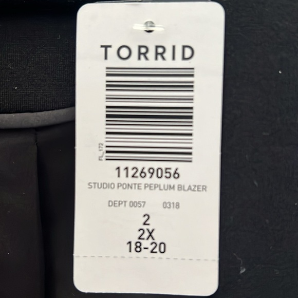 Torrid Studio Luxe Ponte Peplum Blazer - Picture 6 of 6